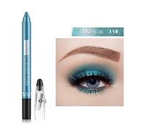 Stylo d'ombre à oeils, Crayon imperméable à l'ombre à oeils Stick, Shimmer crème Eye Shadow Crayon, imperméable à l'eau durable et pas florissant Pearlescent Eyeliner (11# Bleu du lac de perle)