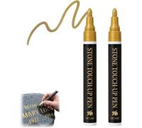Stylo Doré Pe Ent 2X Marqueur Pierre Tombale Peinture Or Pour Plaque Funéraire Résiste Aux Uv Et À L‘Eau Stylo Marqueur Pour G
