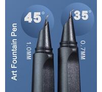 Stylo Dur Pointu Incurvé De L'artiste,0.7mm,Stylo De Calligraphie Doré Fin Pour Les Étudiants,S'entraîner À Écrire Et À Signer Des Affaires,1 Pc - Type 0.7mm