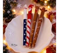 Stylo effaçable de noël, encre noire avec gomme, 0.4mm, 4 pièces/ensemble 8pcs Two Sets