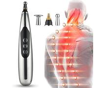 Stylo électronique d'acupuncture avec 3 têtes de massage, 9 niveaux de thérapie méridienne pour soulager la douleur et gérer le stress