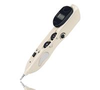 Stylo électronique d'acupuncture et détecteur de points de méridien - Outil de thérapie par pression sur les points d'acupuncture pour soulager la douleur avec 3 têtes de massage, rechargeable