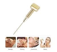 Stylo en Cuivre Détecteur de Points D'acupuncture Auriculaire à Ressort | Détection Précise des Points, Usage ou Auto-évaluation à Domicile, Finition Dorée, Sonde Flexible