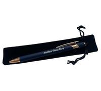 Stylo en métal bleu marine gravé "Meilleur Beau Père" livré avec sa petite pochette noire en velours,Noël, anniversaire, fête des pères, beau papa, idée cadeau homme