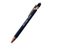 Stylo en métal bleu nuit gravé "Mon Super Témoin" livré avec sa petite pochette noire en velours, Noël, anniversaire,mariage, demande témoin, demande, ami, frère