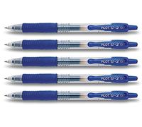 Pilot G2+ Stylo roller encre gel rétractable pointe moyenne 0,7 mm bleu