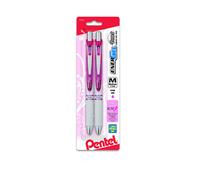 Stylo encre gel r tractable Pentel Pink BCA EnerGel Pearl RTX 0,7 mm (BL77WBP2PP)