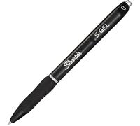 Stylo encre gel - SHARPIE - S-GEL - 0,7 mm - Noir - Corps noir mat avec détails chromés