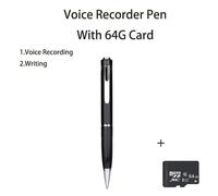 Stylo enregistreur vocal numérique professionnel",son audio statique,lecteur flash USB,"dictaphone MP3 - Type Voice pen 64G
