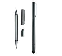 Stylo et crayon combinés - Stylo à bille de 0,5 mm à double tête, pointe fine 2 en 1 | Écriture douce d'encre noire, papeterie métallique esthétique à signer,