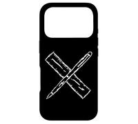 Stylo et règle Croquis Architecte Designer d'intérieur Coque pour iPhone 17 Pro