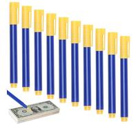 Stylo Faux Billets 10pcs,Stylo Billet Banque Faux,Feutre pour Billet de Banque,Détection Faux Billets de Banque Fonctionne Sur l’Euro,Le Dollar,La Livre Sterling Et Plus