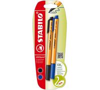 Stylo feutre écologique - STABILO GREENpoint - pack de 2 - bleu, noir