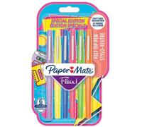 Paper-Mate Stylo feutre Flair Retro – écriture moyenne 0,7 mm – pochette de 6 couleurs assorties