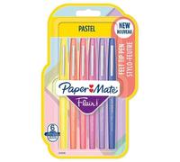 Stylo feutre - PaperMate - Flair PASTELL - Blister de 6 - Encre à base d'eau - Pointe nylon