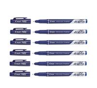 Stylo feutre - PILOT - FRIXION - Lot de 6 - Effaçable - Pointe 1,3 mm - Bleu