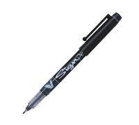 Pilot V-Sign Pen Stylo feutre à capuchon pointe moyenne 2 mm - Noir