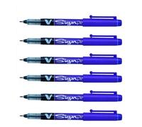 Stylo feutre - PILOT - V Sign Pen - Lot de 6 - Pointe moyenne 0,6 mm - Couleur Violet