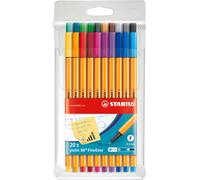 Stylo Feutre Pointe Fine Point 88 - Pochette X 20 Stylos Feutres - Coloris Assortis