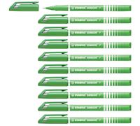Stylo feutre pointe fine - STABILO SENSOR - Lot de 10 stylos-feutres - pointe 0,3 mm - Vert clair