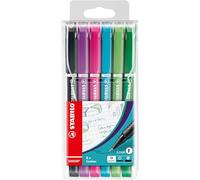 Stylo feutre pointe fine - STABILO SENSOR - Pochette COLORTANGLE 6 stylos-feutres - Coloris assortis