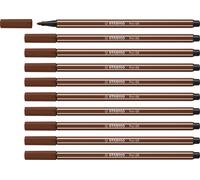 Stylo feutre Premium - STABILO Pen 68 - pack de 10- marron