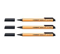 Stylo Feutre - STABILO - GREENpoint - Lot de 3 - Pointe large 0,8 mm - Noir