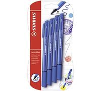 Stylo feutre - STABILO pointMax - blister x 4 stylos feutre pointe moyenne - bleu