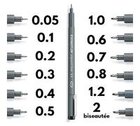 Stylo feutre Staedlter pointe calibrée technique 0.2 mm