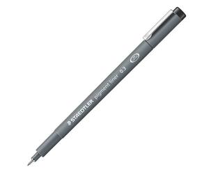 Stylo feutre Staedtler Pigment Liner 308 pointes assorties - Boîte de 6