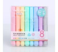 Stylo Fluorescent Créatif Série Macaron 8 Pièces/Ensemble, Surligneur Crayon Couleur Bonbon Marqueur De Dessin, Bricolage Album Journal