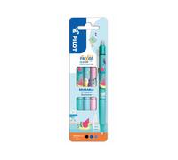 Stylo - FriXion Clicker - Encre gel effaçable - Pointe moyenne 0,7 - 3 couleurs pastel - Edition limitée