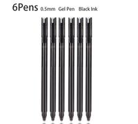 Stylo Gel À Encre Rouge Et Noire De 0.5mm, 6 Stylos Promotionnels De Haute Qualité Pour Signature De Bureau, Papeterie Scolaire Pour Étudiant