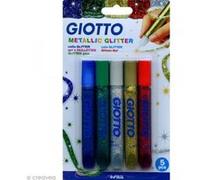 Stylo gel à paillettes Métallic GIOTTO - 5 tubes 10,5 ml G