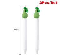 Stylo Gel À Pression, 2 Pièces, Dessin Animé Créatif, Accessoires D'étude Pour Étudiants, Fournitures De Papeterie Kawaii, Balle 0.5mm, Noir Neutre