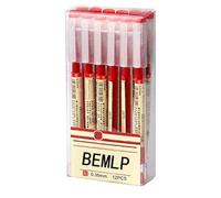 Stylo gel BEMLP 0,35 mm, encre rouge, stylo de fabrication, cole, bureau, tudiant, examen, criture, papeterie, fournitures techniques, lot de