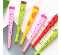 Stylo Gel, Bureau Et École, Papeterie 1 Pièce, Stylo Gel, Roman Kiwi Mignon Kawaii, Mignon Et Adorable Pastèque Orange
