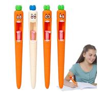 Stylo gel de carotte, stylo à encre de carotte - Cri d'écriture d'encre noire de carotte de carotte - Fournitures scolaires de bureau, stylo créatif amusant