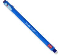 Stylo Gel Effaçable, Avec Bille Sur L'extrémité Pour Effacer L'encre Sans Abimer La Feuille, Encre Bleue Thermosensible, Pointe Ø 0,7 Mm, 1 Unité (Lot De 1) Motif Aleatoire