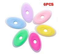 Stylo Gel Effaçable De Couleur Caoutchouc Spécial,Gomme Ovale Pour Stylo Effaçable Neutre,Fournitures De Correction,Papeterie Scolaire Et De Bureau 6 Pièces/Ensemble - Type 6pcs