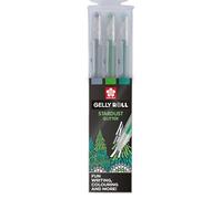 Stylo Gel Gelly Roll 3 Couleurs Set Pailleté Stardust Forest Vert