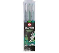 Stylo Gel Gelly Roll 3 Couleurs Set Pailleté Stardust Forest Vert