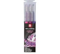 Sakura - Stylo gel Gelly Roll Stardust Sweets - 3 couleurs pailletées - Rose