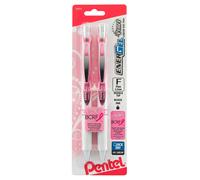 Stylo gel liquide Pentel Pink BCA EnerGel Pearl Deluxe RTX (0,5 mm), pointe fine (BLN75WBP2PA)