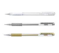 Stylo Gel Métallique Pentel Hybrid Gel Grip K118 Medium 0,8mm