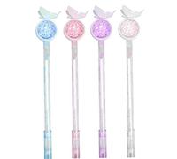 Stylo Gel Mignon, 4 stylos Roller à Encre Gel Paillette Papillon, Encre Noire 0,5 mm, stylos d'écriture de Dessin animé pour Cadeau de Fournitures Scolaires pour Enfants