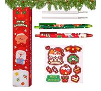Stylo gel mignon - Design lisse et rétractable - Stylo d'écriture de Noël - Encre de couleur vive - Prise en main confortable - Adorable cadeau de papeterie - Idéal pour les, les