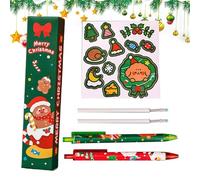 Stylo gel mignon - Design lisse et rétractable - Stylo d'écriture de Noël - Encre de couleur vive - Prise en main confortable - Adorable cadeau de papeterie - Idéal pour les, les