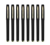 Stylo gel noir grande capacité, stylo mat, stylo signature 1 mm, papeterie de bureau d'affaires, 8 pièces (Style-1)