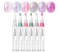Stylo Gel Ongles 6 Couleurs Sans Lampe UV Haute Brillance